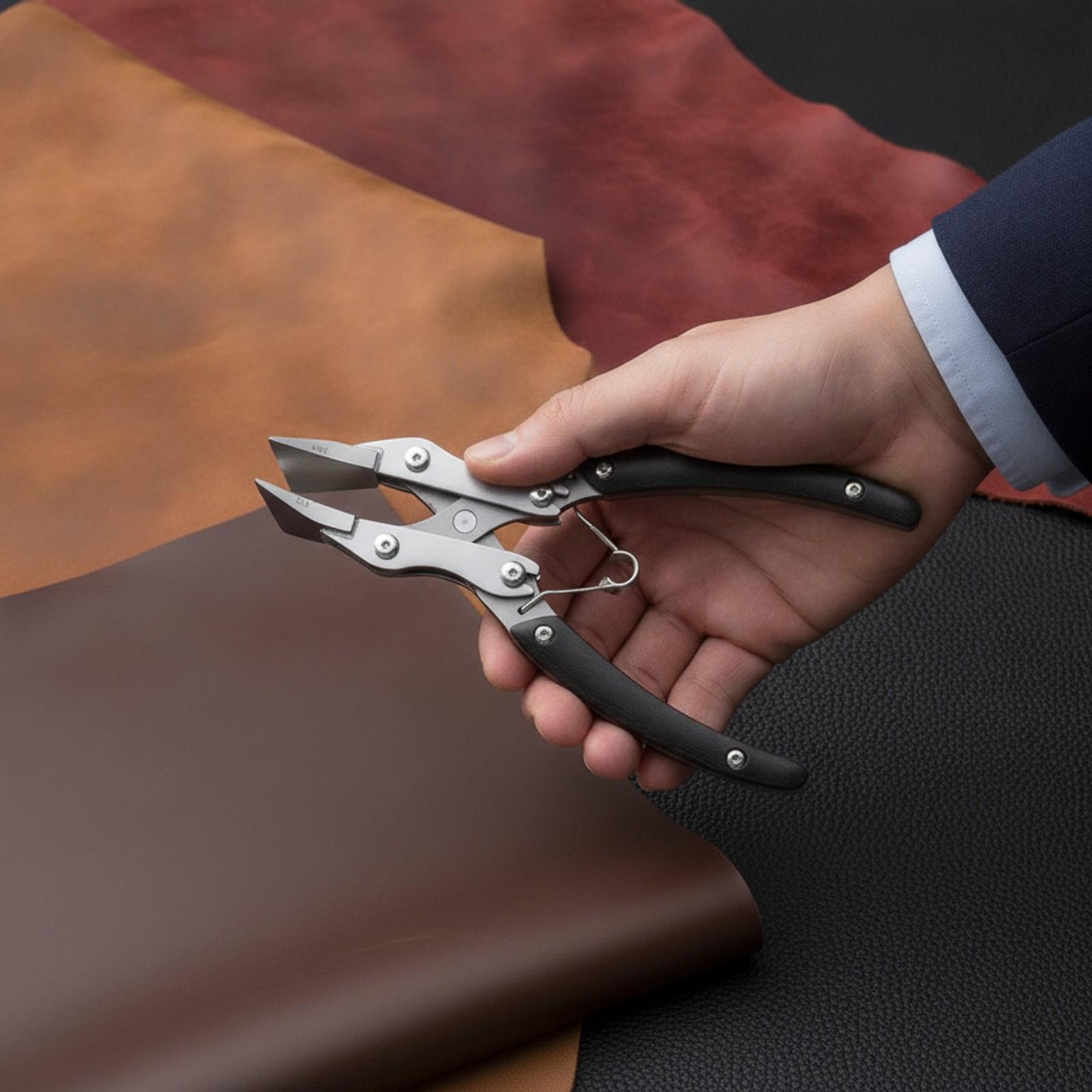Leatherwork Hand Press - Tang dengan Ujung Pipih, Alat untuk